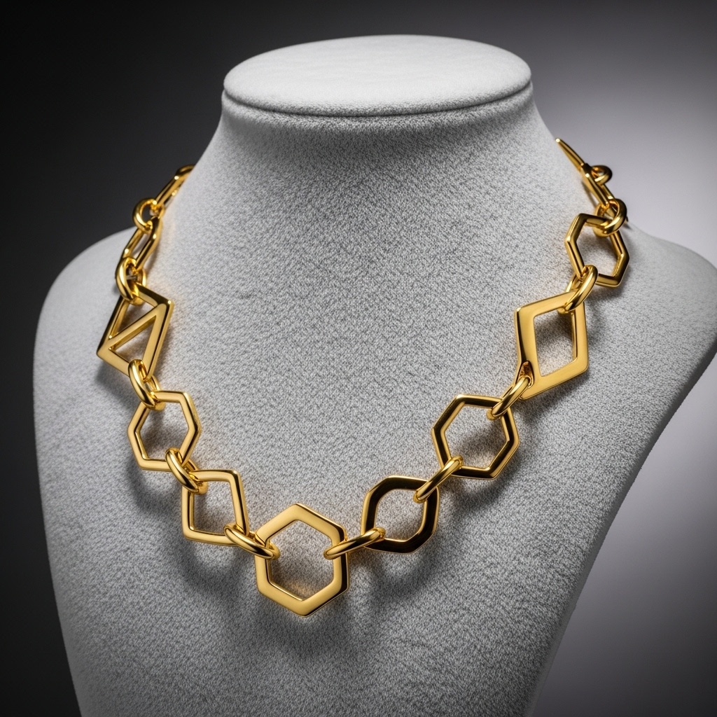 İnce Altın Kolye — Akik Taşlı